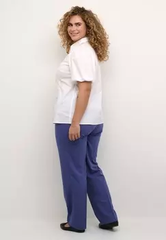 Блузка на пуговицах NICOLA PUFF SL Kaffe Curve, белый