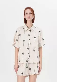 Блузка на пуговицах NMPALMA BOXY SHIRT Noisy May, кремовый