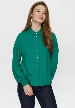 Блузка на пуговицах Nmph, зеленый