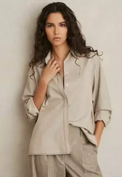 Блузка на пуговицах NOVA Reiss, бежевый