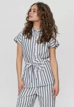 Блузка на пуговицах NUCAMABA Nmph, синий