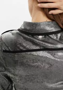 Блузка на пуговицах NUHILARY Nmph, серебристый