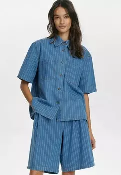 Блузка на пуговицах NULUCIE Nmph, цвет Dark Blue Denim