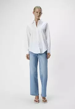 Блузка на пуговицах Object, белый