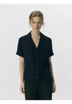 Блузка на пуговицах Object, черный