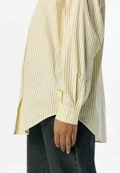 Блузка на пуговицах Object, молочный