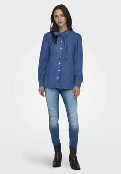 Блузка на пуговицах ONLAKIRA ONLY, синий деним