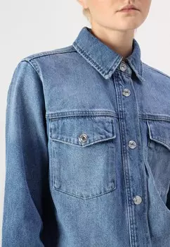 Блузка на пуговицах ONLELLA POCKET SHIRT ONLY, синий деним