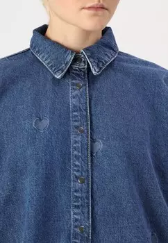 Блузка на пуговицах ONLGRACE HEART SHIRT ONLY, синий деним