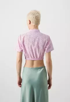 Блузка на пуговицах Onlkala Alicia Short Shirt Only, светло-розовый
