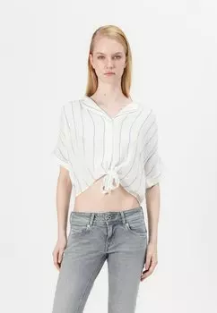 Блузка на пуговицах ONLPAULA LIFE TIE SHIRT ONLY, кремовый