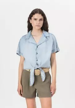 Блузка на пуговицах ONLPAULA TIE SHIRT ONLY, цвет Light Blue Denim