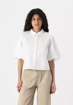 Блузка на пуговицах ONLTIELLA PUFF SHIRT ONLY, кремовый