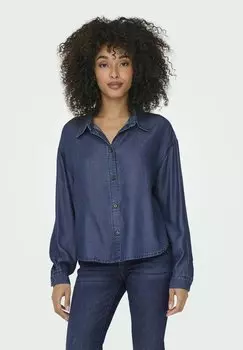 Блузка на пуговицах ONLY, цвет Dark Blue Denim