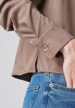 Блузка на пуговицах Opus, цвет Mottled Brown