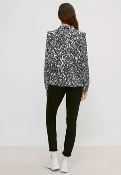 Блузка на пуговицах ORN D’UN DTAIL PLISS comma casual identity, белый