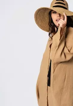 Блузка на пуговицах OVER ACANFORA, коричневый