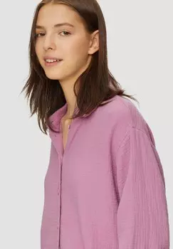 Блузка на пуговицах OVERSIZED MIT STRUKTUR QS, фиолетовый