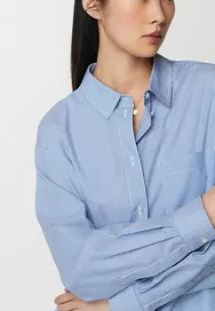 Блузка на пуговицах OVERSIZED Next, синий