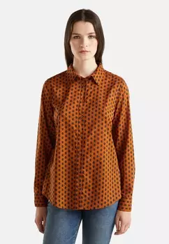 Блузка на пуговицах PATTERNED United Colors of Benetton, оранжевый