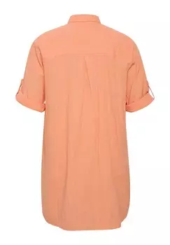 Блузка на пуговицах Paula Kaffe Curve, оранжевый