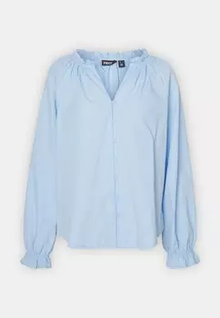 Блузка на пуговицах PCAMARYL Pieces, светло-голубой
