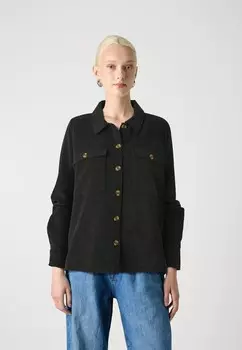 Блузка на пуговицах PCEFFI Pieces, черный