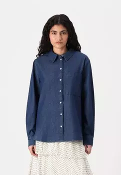 Блузка на пуговицах PCTENIM SHIRT Pieces, цвет Medium Blue