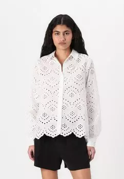 Блузка на пуговицах PCVILDE SHIRT Pieces, белый