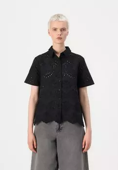 Блузка на пуговицах PCVILDE SHIRT Pieces, черный