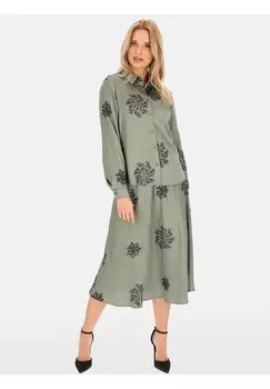 Блузка на пуговицах Perso, хаки