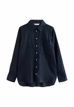 Блузка на пуговицах PETITE FIT -RELAXED LONG SLEEVE Next, синий