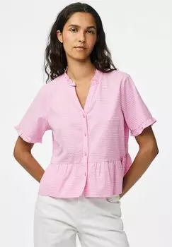 Блузка на пуговицах Pieces, розовый