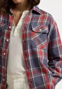 Блузка на пуговицах PLAID COTTON TWILL WORKSHIRT Polo Ralph Lauren, синий