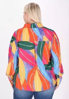 Блузка на пуговицах PLUS SIZE IZIA, мультиколор