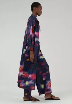 Блузка на пуговицах PRINT Leem, фиолетовый