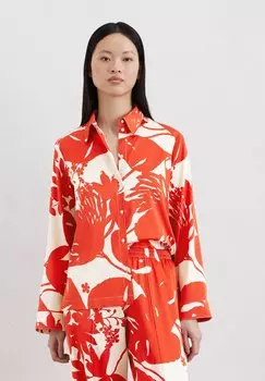 Блузка на пуговицах PRINT-REGULAR AUS-STRETCH Marc O'Polo, красный