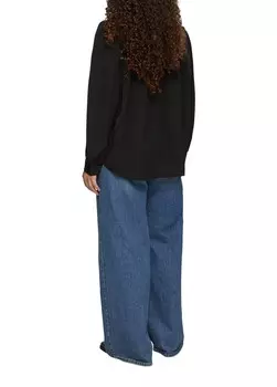 Блузка на пуговицах QS, черный