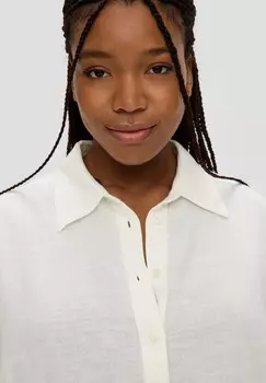 Блузка на пуговицах QS, кремовый