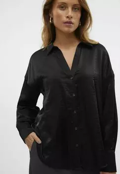 Блузка на пуговицах QUEENY Vero Moda, черный