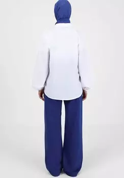 Блузка на пуговицах REFKA BASIC Modanisa, белый