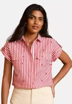 Блузка на пуговицах REGULAR FIT - BUTTON THROUGH ROLL SLEEVE Love & Roses, красный