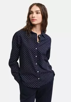 Блузка на пуговицах REGULAR FIT DOT VOILE GANT, темно-синий
