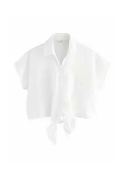 Блузка на пуговицах REGULAR FIT - FRONT SHORT SLEEVE Next, белый