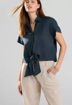 Блузка на пуговицах REGULAR FIT - FRONT SHORT SLEEVE Next, сине-серый