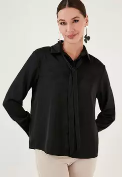 Блузка на пуговицах REGULAR FIT LELA, черный