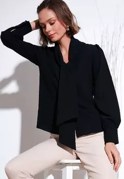 Блузка на пуговицах REGULAR FIT LELA, черный