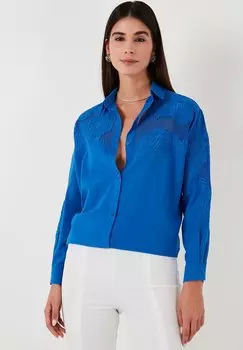 Блузка на пуговицах Regular Fit LELA, саксонский синий