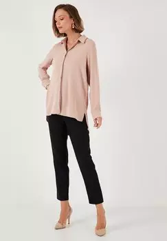 Блузка на пуговицах REGULAR FIT LELA, серо-коричневый