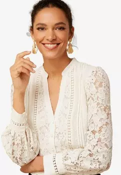 Блузка на пуговицах REGULAR FIT Love & Roses, белый